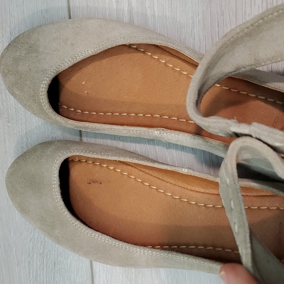 Frye Womens Carson Ankle Ballet  Suede Zip Back Loafer Slip on flats shoes - Picture 9 of 14